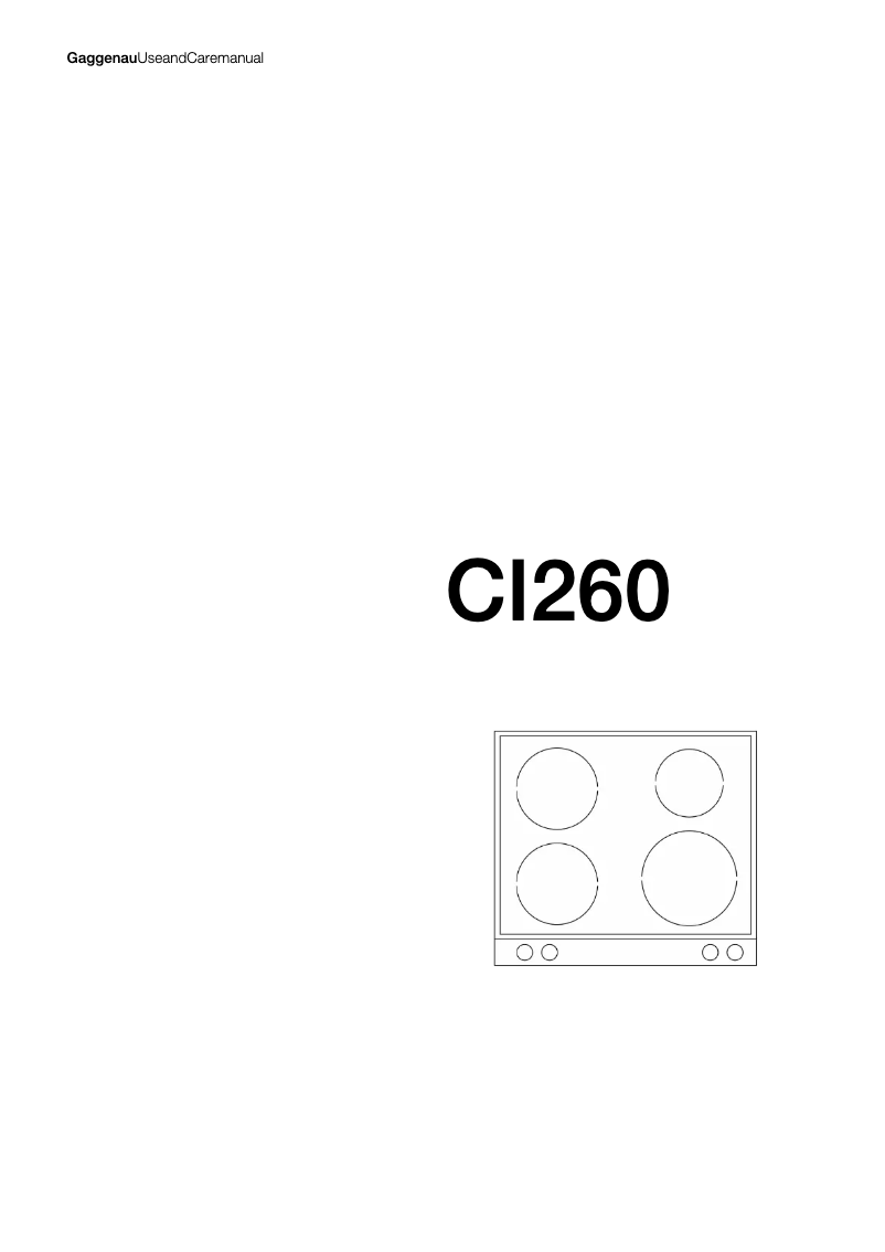 Image de la première page du manuel de l'appareil CI 260-130