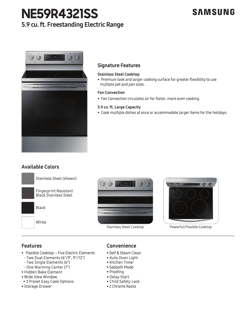 Page 1 de la notice Manuel utilisateur Samsung NE59T4321SB