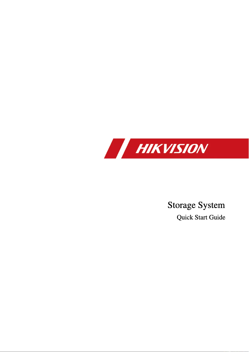 Page 1 de la notice Guide de démarrage rapide Hikvision DS-A81024D