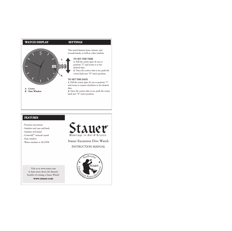 Page 1 de la notice Manuel utilisateur Stauer 29221