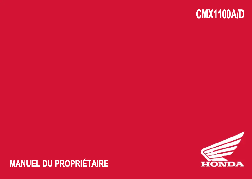 Image de la première page du manuel de l'appareil CMX1100A (2023)