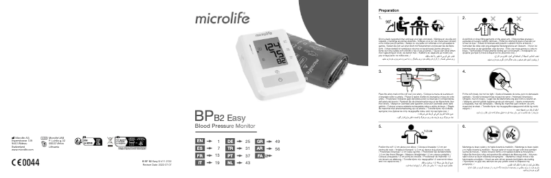 Page n°1 - Manuel utilisateur Microlife BP B2 Easy
