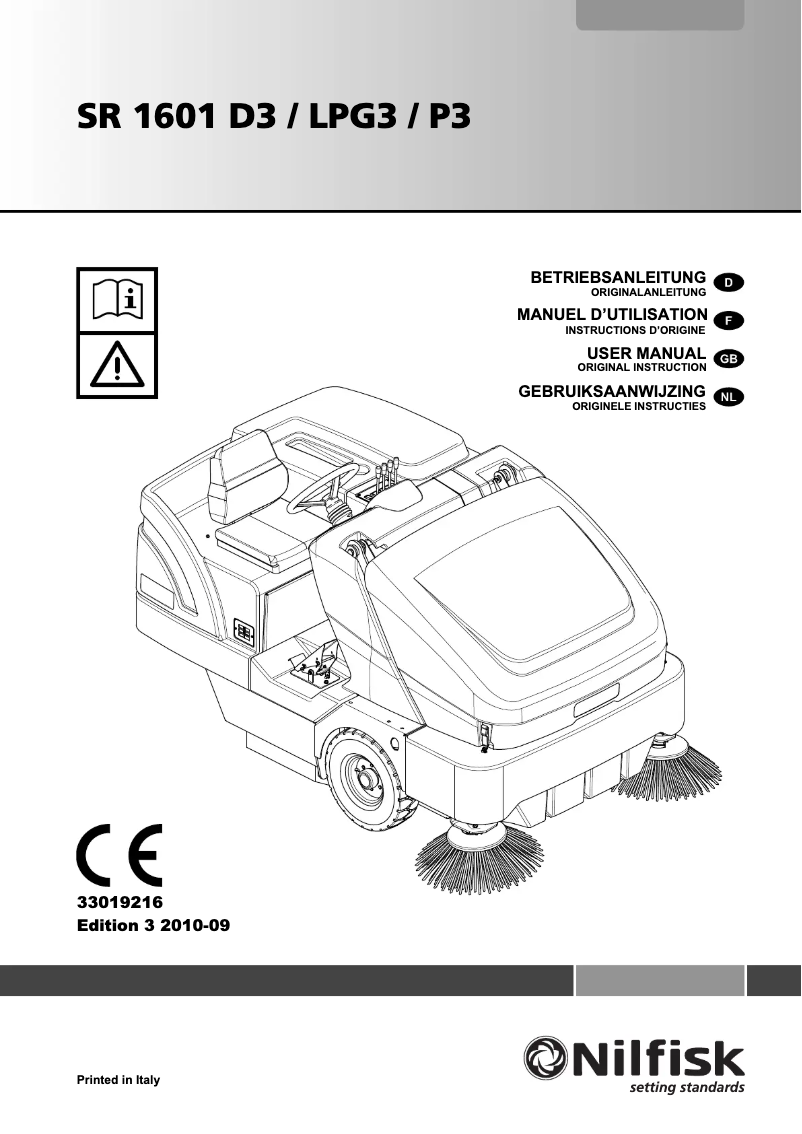 Image de la première page du manuel de l'appareil SR 1601