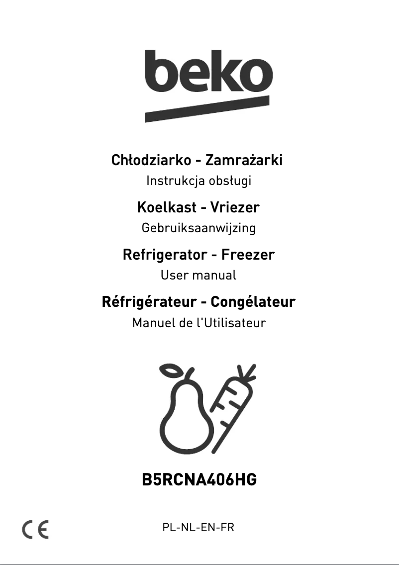 Image de la première page du manuel de l'appareil B5RCNA406HG