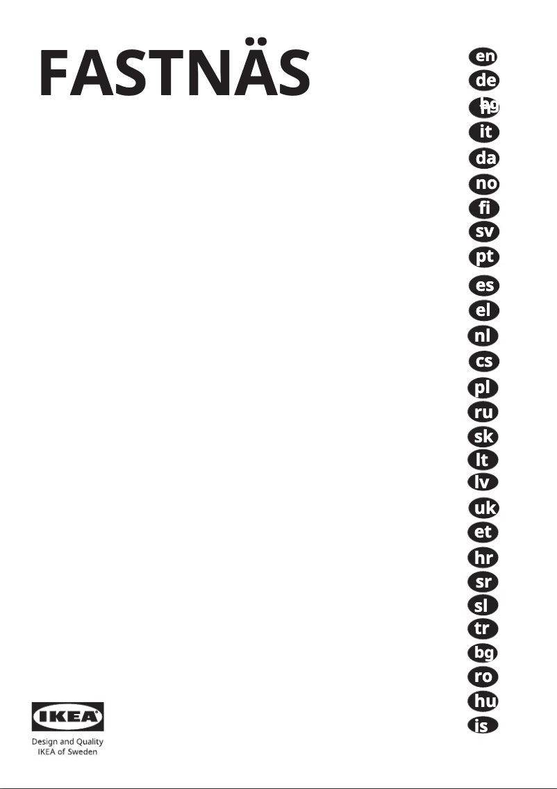 Image de la première page du manuel de l'appareil FASTNÄS 605.680.04