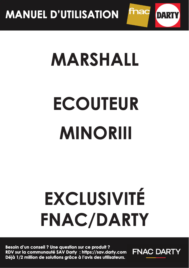 Image de la première page du manuel de l'appareil Minor III
