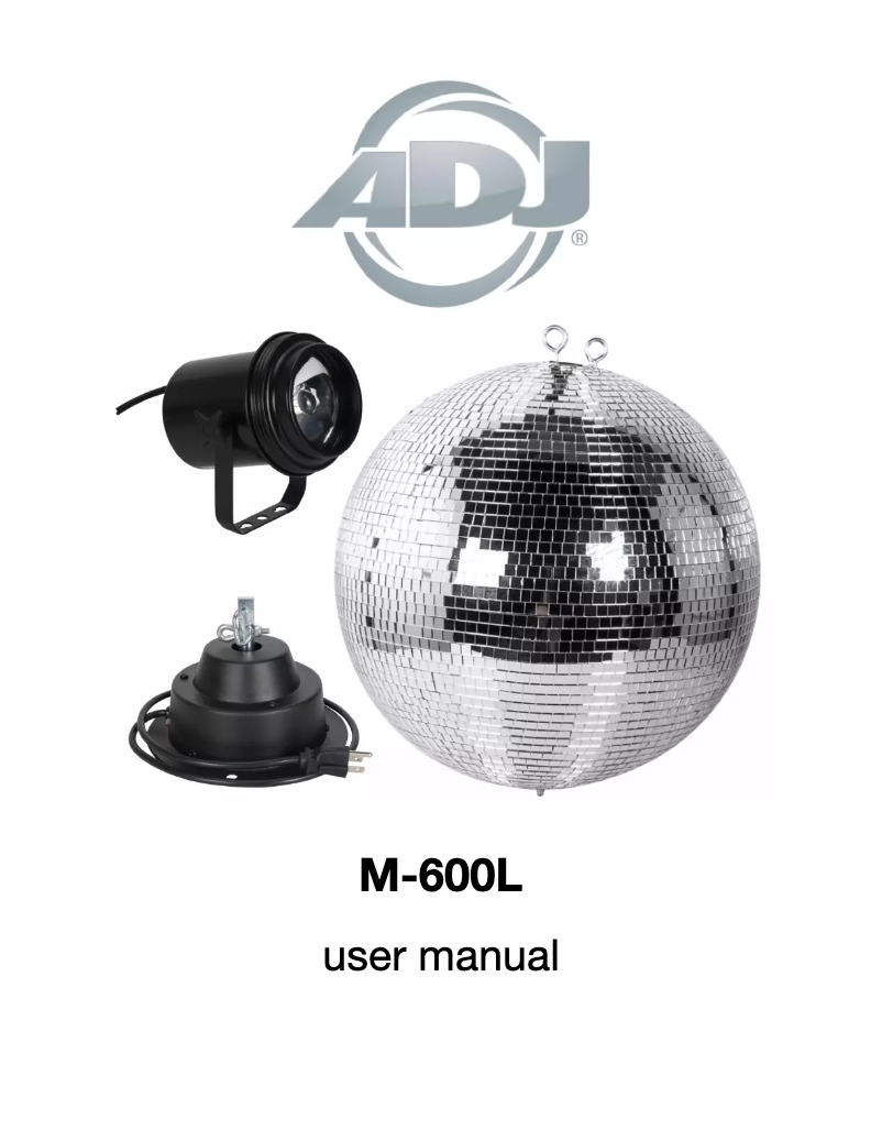 Image de la première page du manuel de l'appareil M-600L