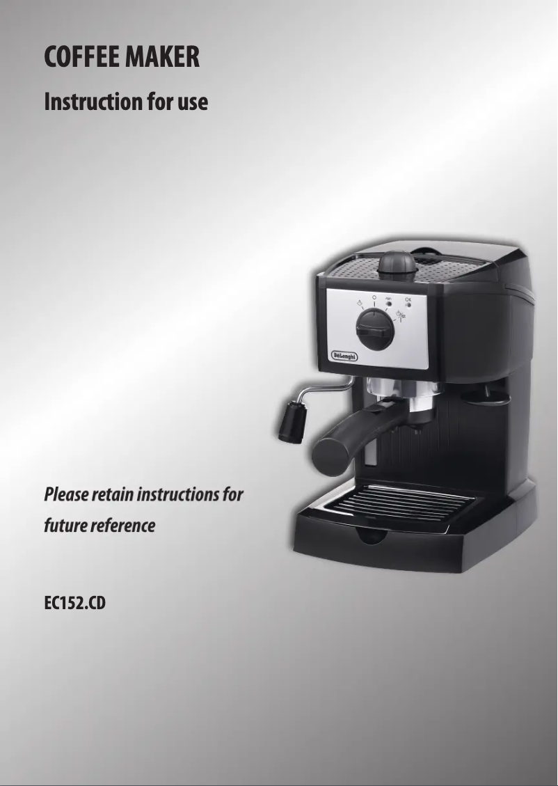 Página 1 del manual Manual de usuario DeLonghi EC 152 CD