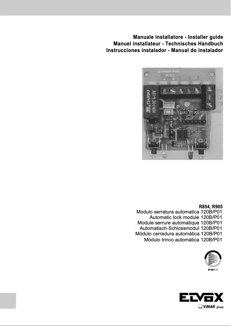Image de la première page du manuel de l'appareil ELVOX R854