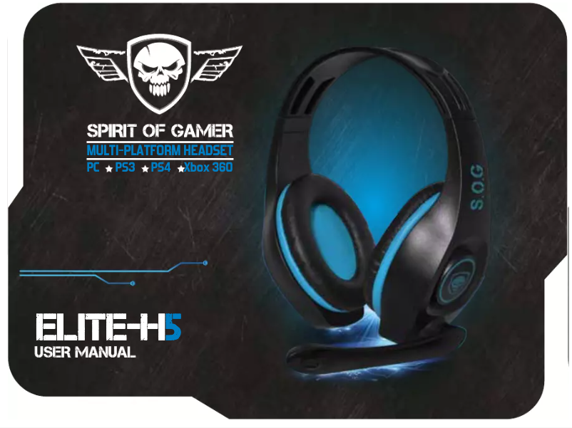 Página 1 del manual Manual de usuario Spirit of Gamer ELITE-H5