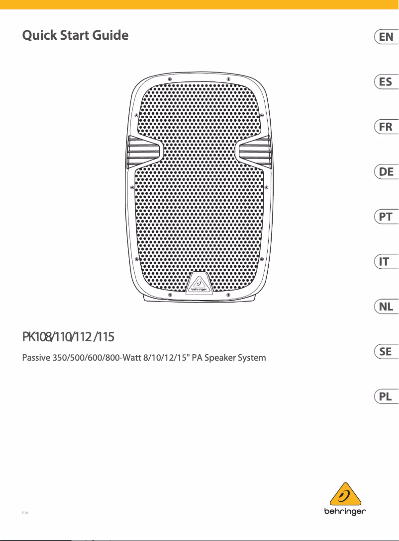 Image de la première page du manuel de l'appareil PK112