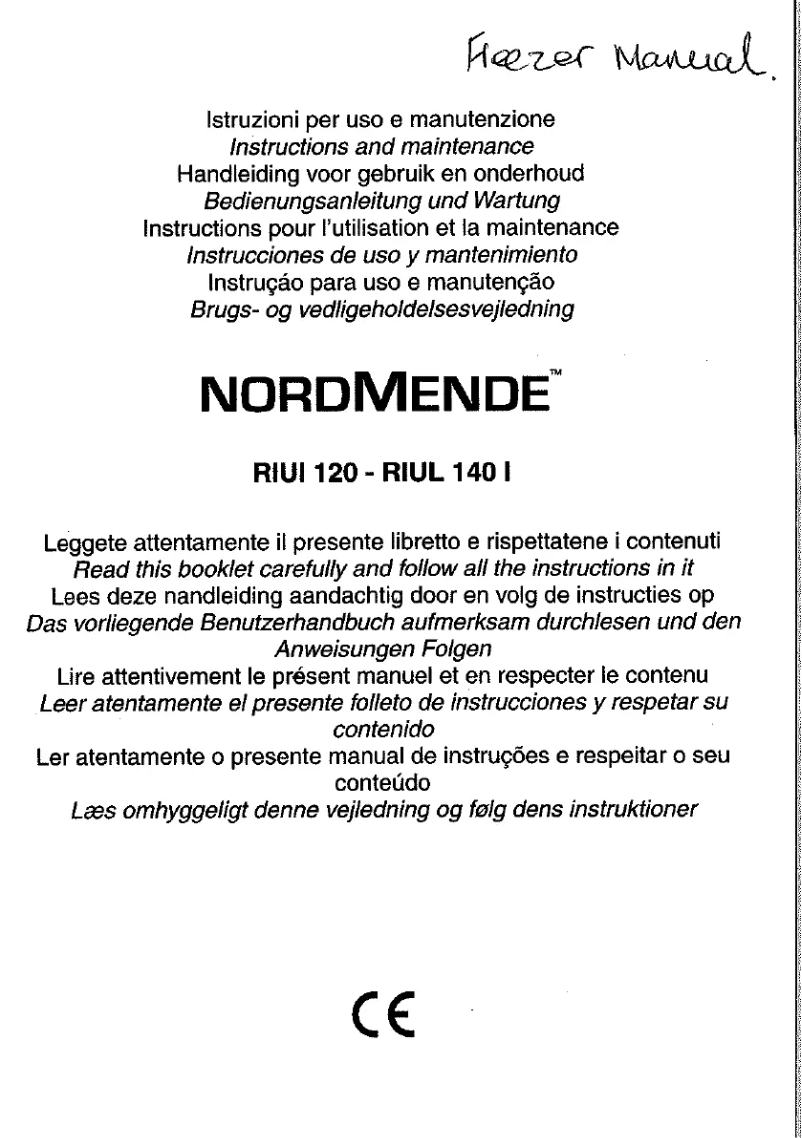 Page n°1 - Manuel utilisateur Nordmende RIUI 120