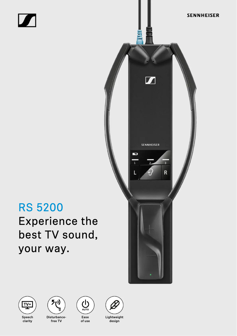 Página 1 del manual Ficha técnica Sennheiser RS 5200