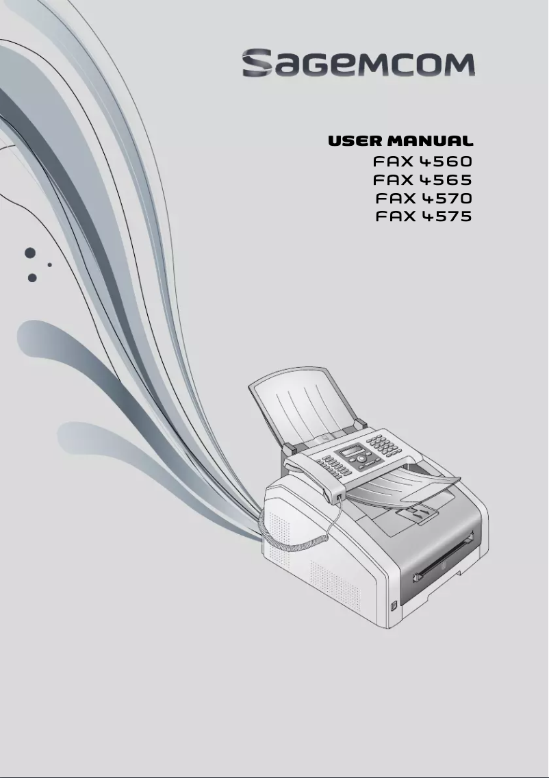 Page n°1 - Manuel utilisateur Sagemcom FAX 4565