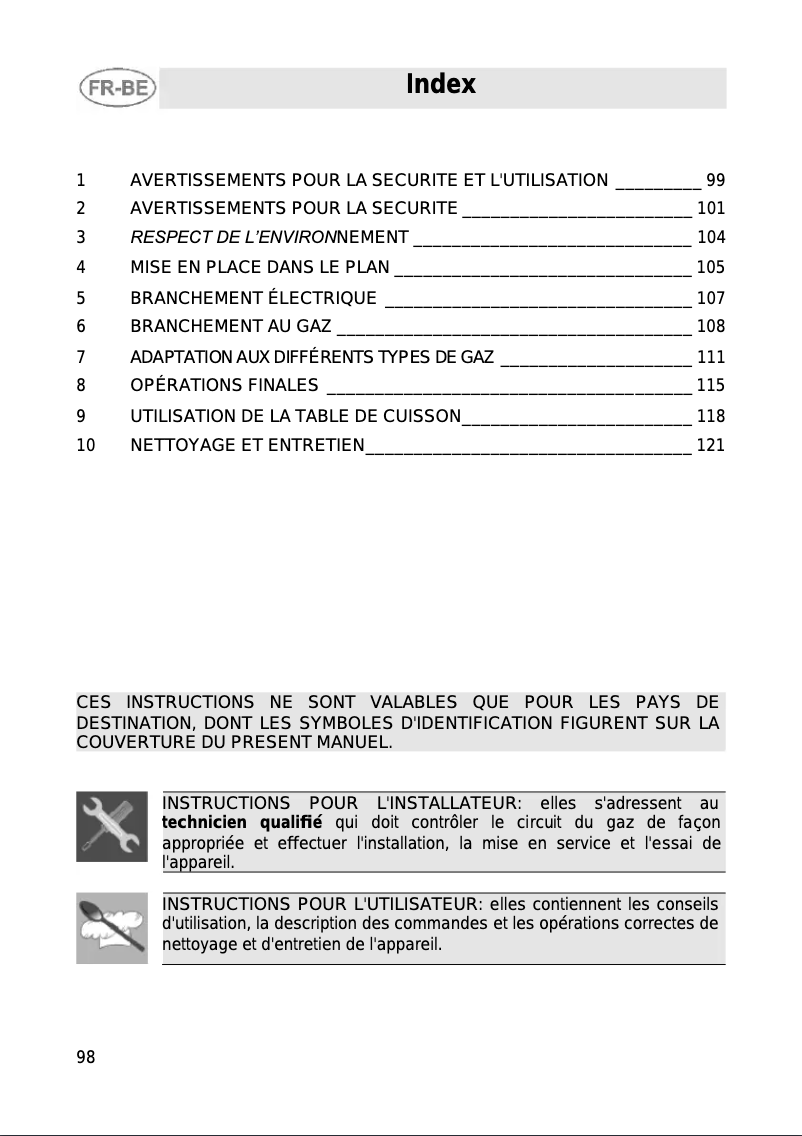 Page 1 de la notice Manuel utilisateur Smeg S64S