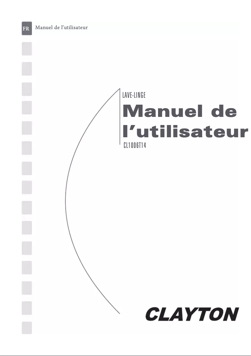 Page 1 de la notice Manuel utilisateur Clayton CL1006T14