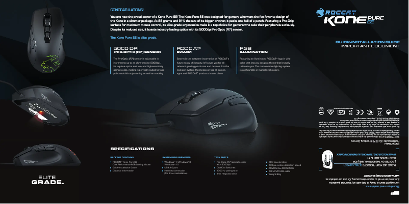 Página 1 del manual Manual de usuario Roccat Kone Pure SE