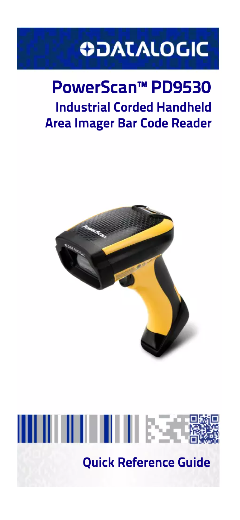 Page 1 de la notice Manuel utilisateur Datalogic PowerScan PD9530