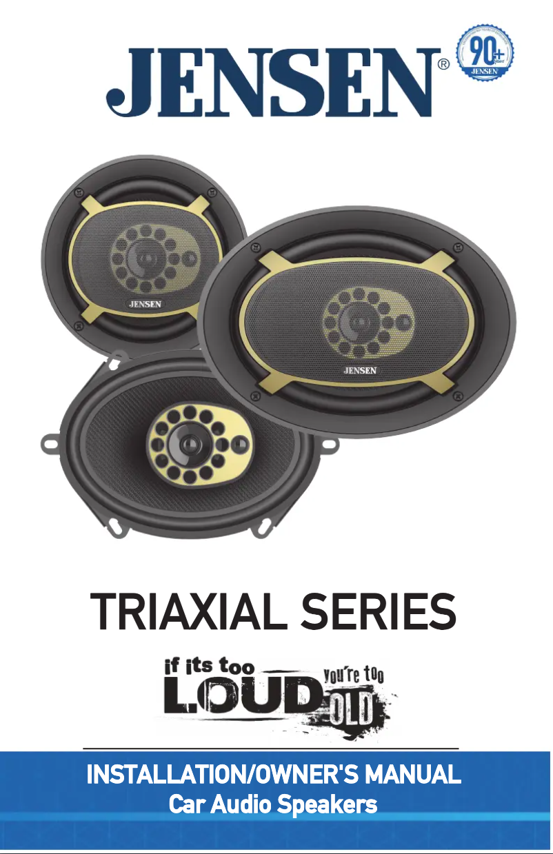 Page 1 de la notice Manuel utilisateur Jensen Triaxial JS68T