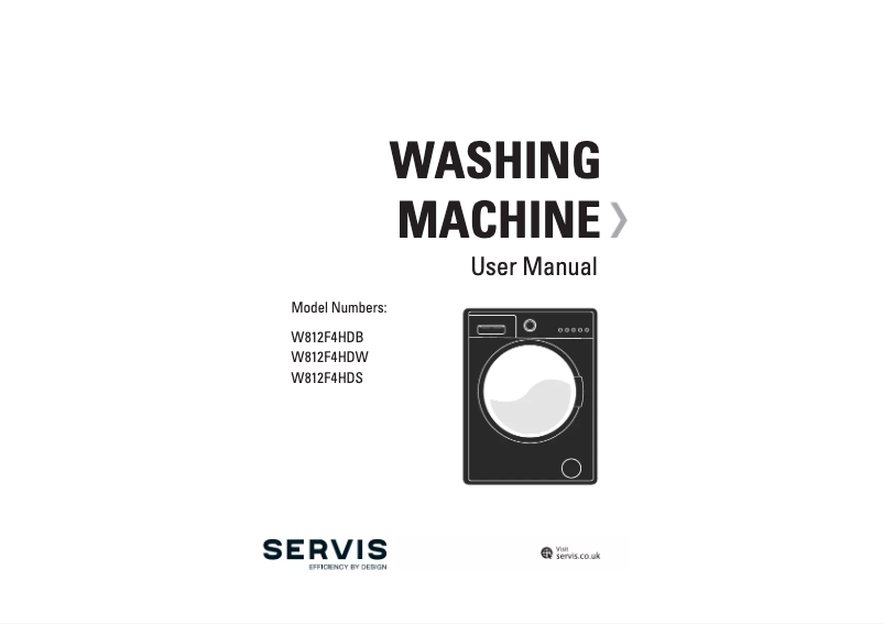 Page n°1 - Manuel utilisateur Servis W812F4HDS