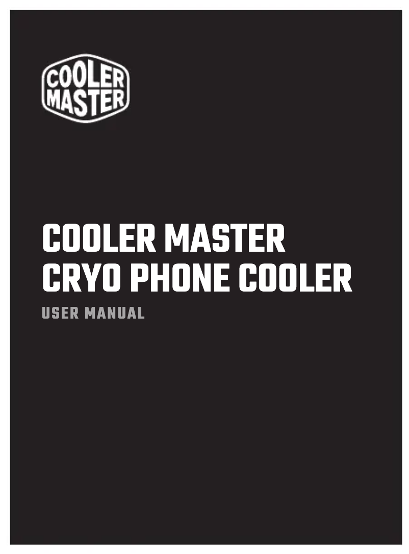 Page 1 de la notice Manuel utilisateur Cooler Master Cryo Phone Cooler