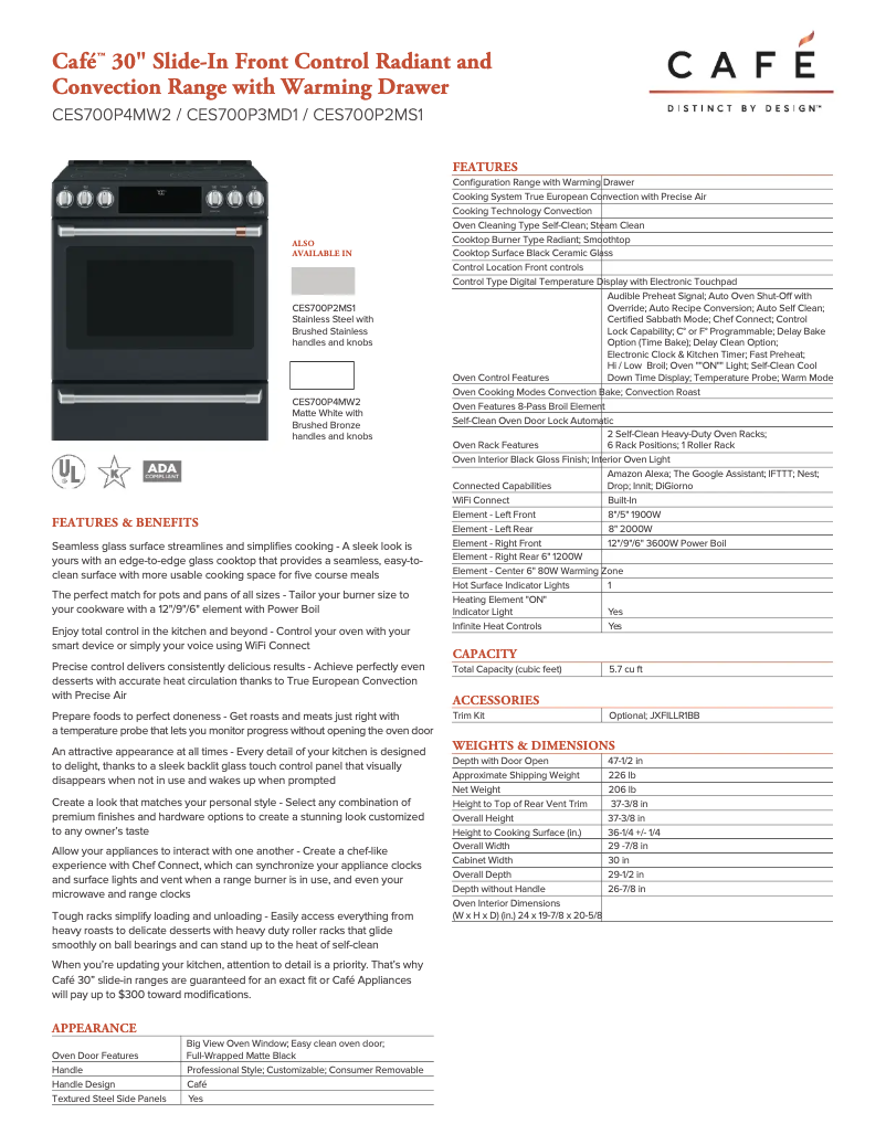 Image de la première page du manuel de l'appareil CES700P2MS1