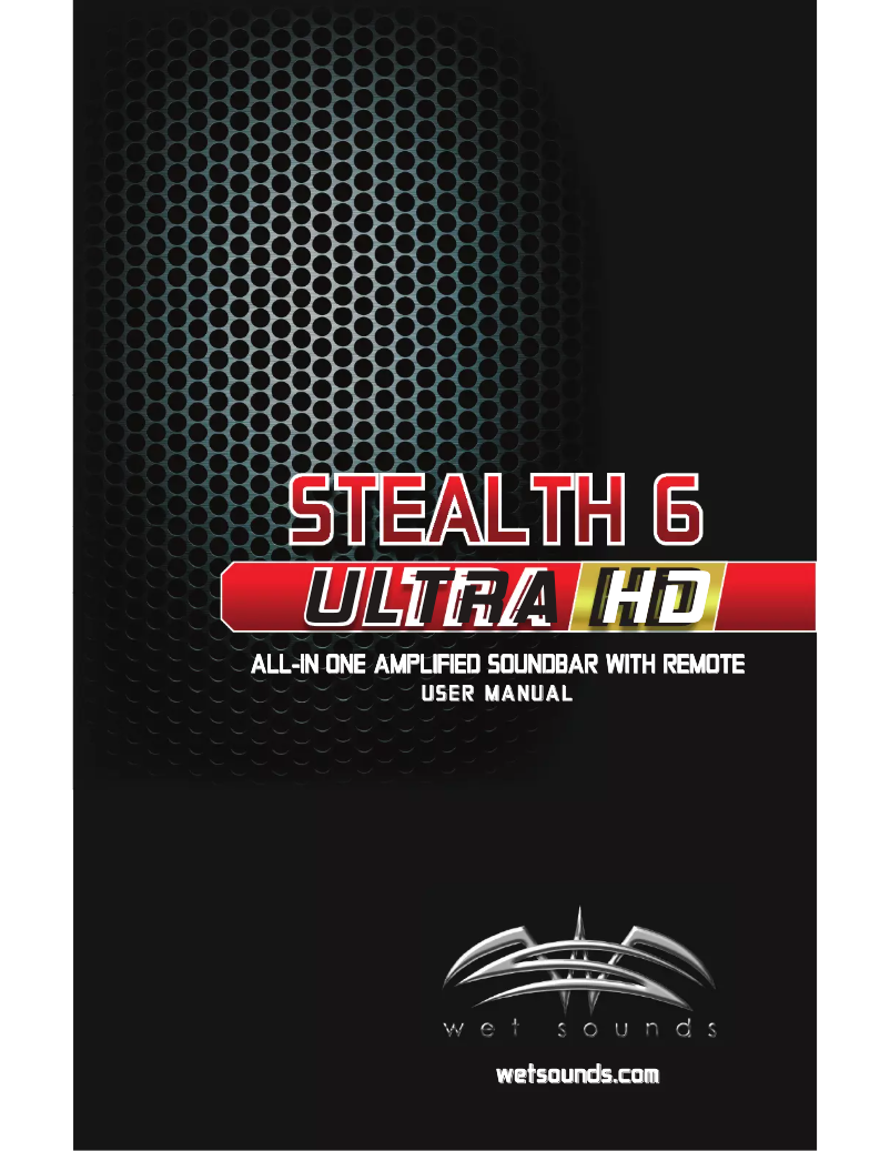 Page n°1 - Manuel utilisateur Wet Sounds Stealth 6 Ultra HD