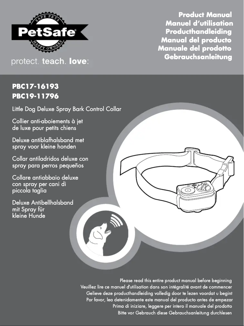 Página 1 del manual Manual de usuario PetSafe PBC17-16193