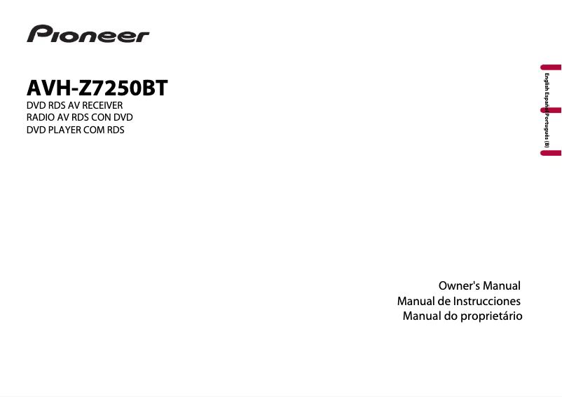Page n°1 - Manuel utilisateur Pioneer AVH-Z7250BT