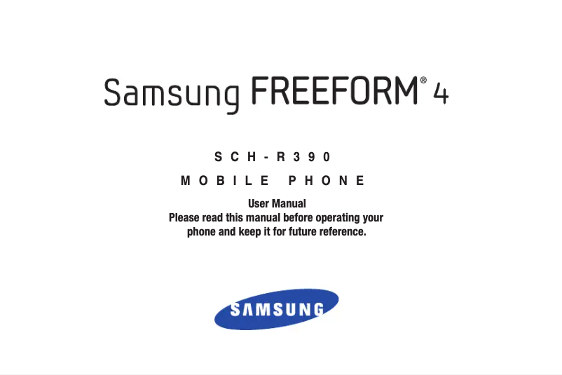 Page n°1 - Manuel utilisateur Samsung Freeform 4