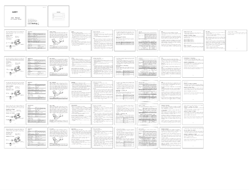 Page 1 de la notice Manuel utilisateur Aukey PB-Y13