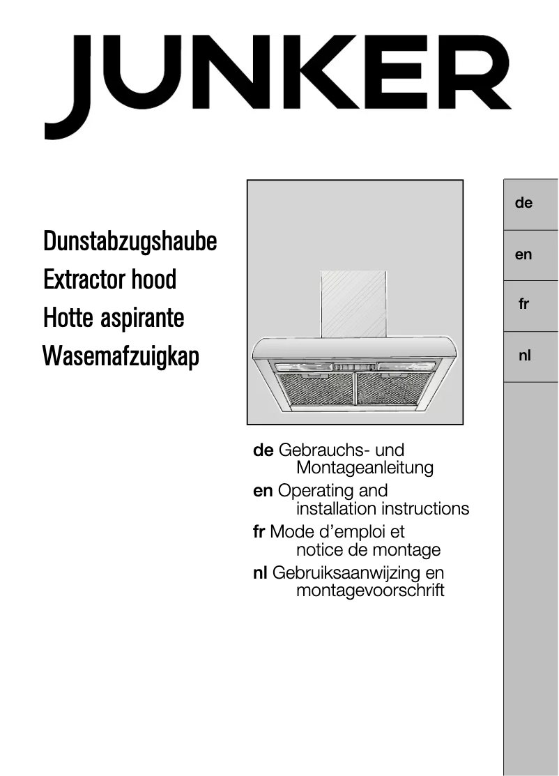Page n°1 - Manuel utilisateur Junker JD66BS50