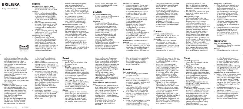 Image de la première page du manuel de l'appareil BRILJERA 102.575.80