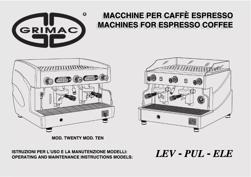 Page n°1 - Manuel utilisateur Grimac Twenty