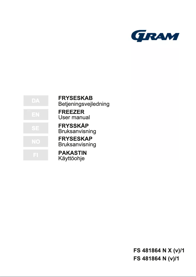 Page 1 de la notice Mode d'emploi Gram FS 481864 N (v)/1