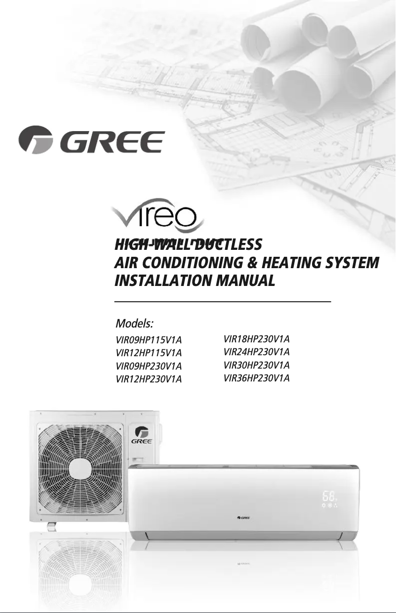 Page 1 de la notice Manuel utilisateur Gree VIR24HP230V1AO