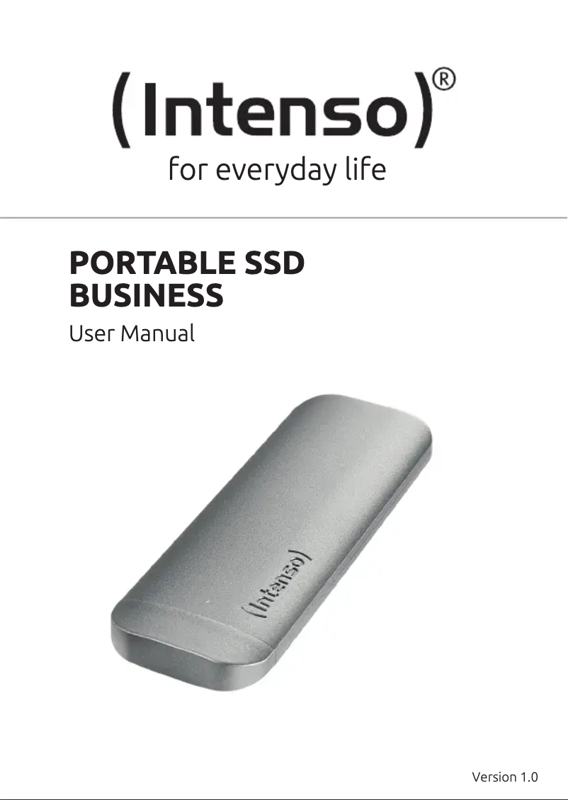 Image de la première page du manuel de l'appareil External SSD Business