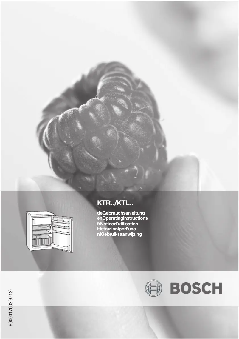 Page n°1 - Manuel utilisateur Bosch KTR16A21GB
