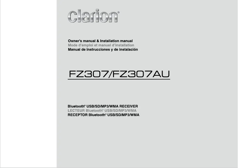 Página 1 del manual Manual de usuario Clarion FZ307