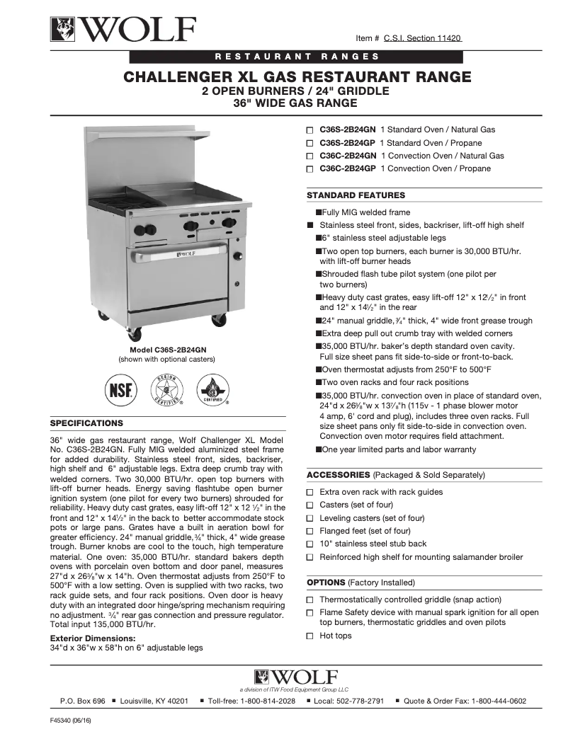 Image de la première page du manuel de l'appareil C36S-2B24G