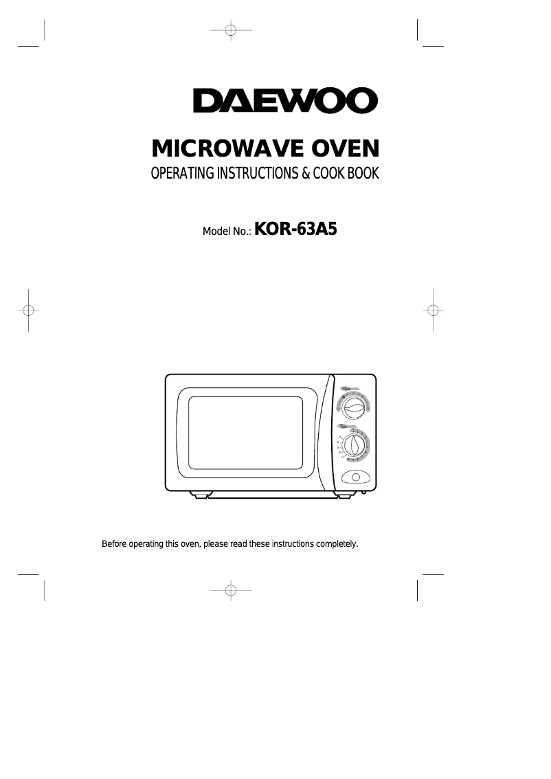 Image de la première page du manuel de l'appareil KOR-63A5