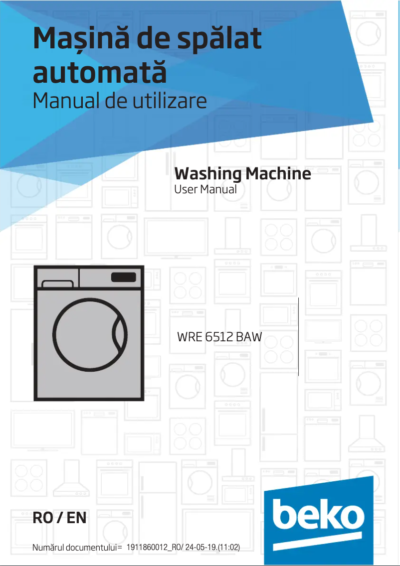 Page n°1 - Manuel utilisateur Beko WRE 6512 BAW