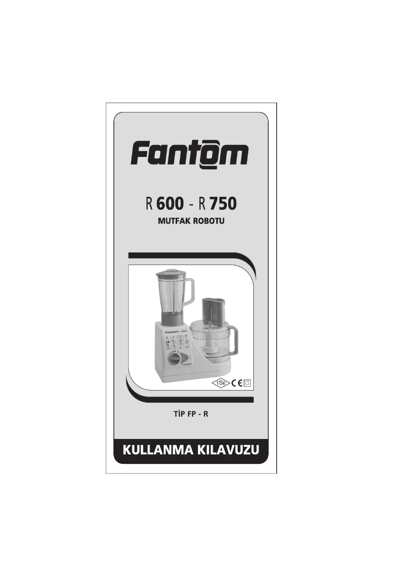 Page 1 de la notice Manuel utilisateur Fantom R 750