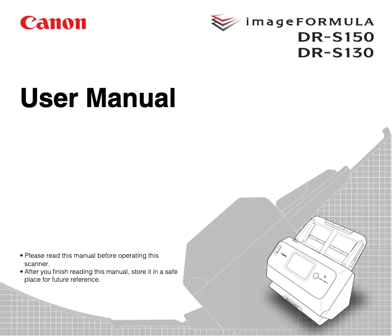 Page 1 de la notice Manuel utilisateur Canon imageFORMULA DR-S130