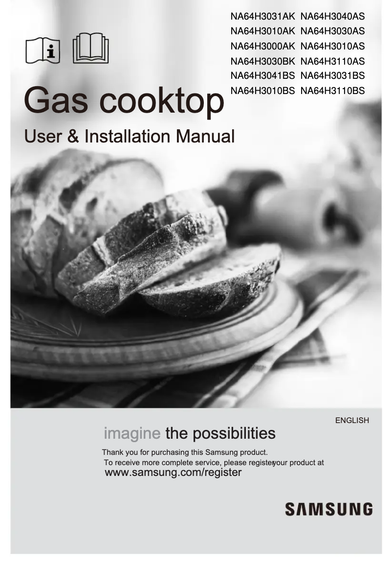 Page 1 de la notice Manuel utilisateur Samsung NA64H3031BS