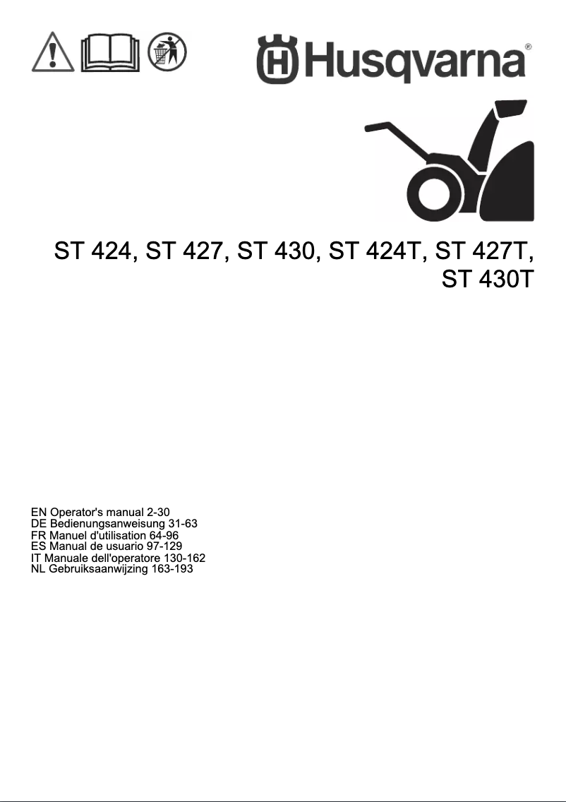 Image de la première page du manuel de l'appareil ST 430T