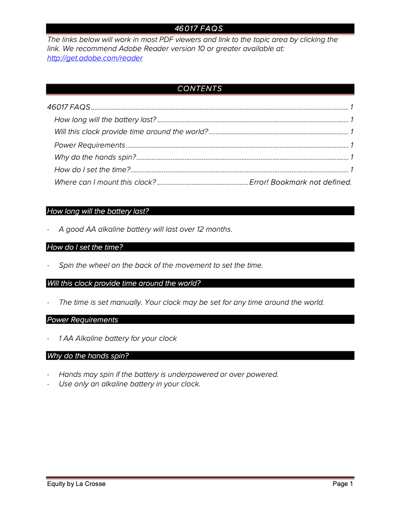 Image de la première page du manuel de l'appareil 46017