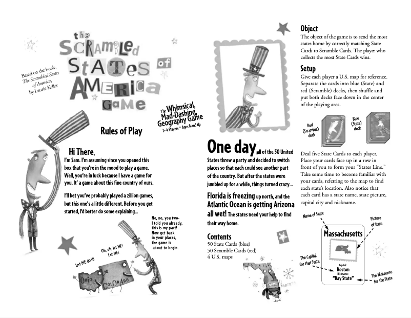 Page n°1 - Manuel utilisateur Gamewright The Scrambled States of America