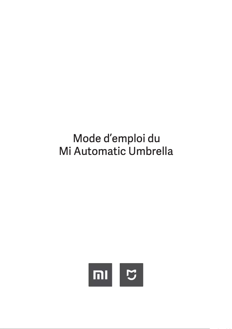 Page 1 de la notice Manuel utilisateur Xiaomi Mi Automatic Umbrella