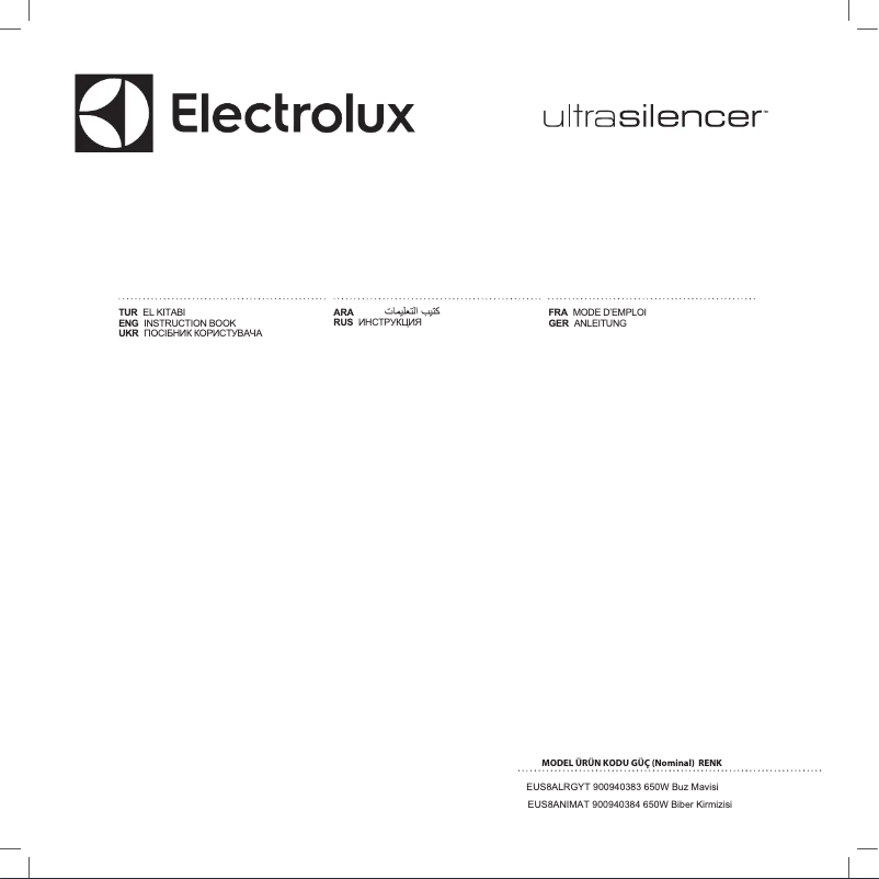 Page 1 de la notice Manuel utilisateur Electrolux EUS8ALRGYT